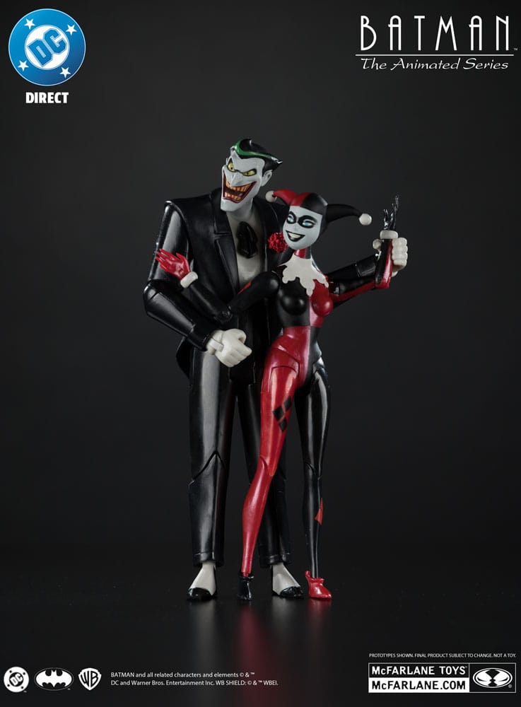 Batman: The Animated Series DC Direct Action Figures Harley Quinn & The Joker (Mad Love) (Gold Label) 18 cm